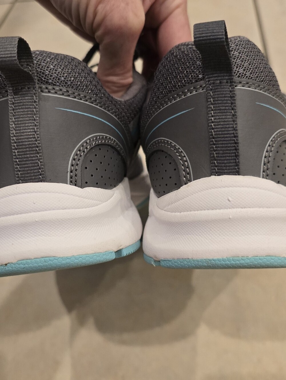 Ryka Women's Sky Walk 2 Sneakers in Gray and Teal - Picture 4 of 6